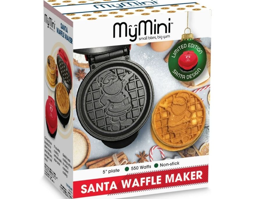 Nostalgia Mini Waffle Maker Santa