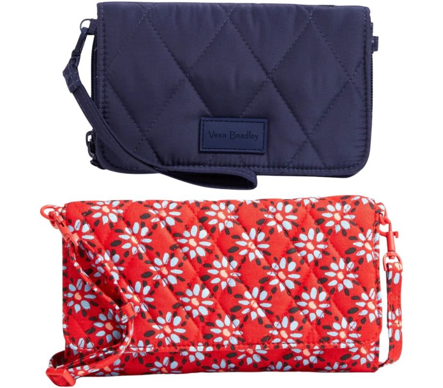 two vera bradley crossbody wallets