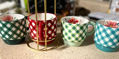 The Pioneer Woman Stoneware Stacking Mugs Set Only $11.90 on Walmart.online (Reg. $20)