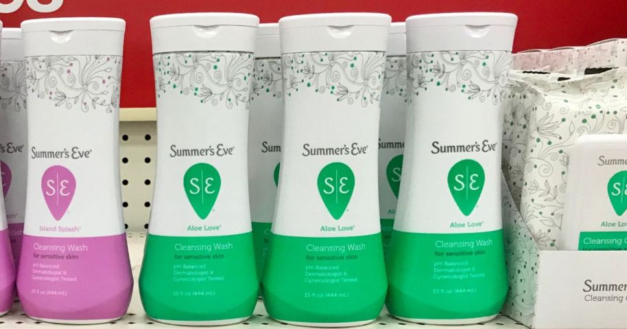 Summer's Eve Cleansing Wash on shelf in store