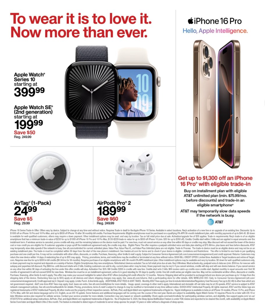 page from Target ad