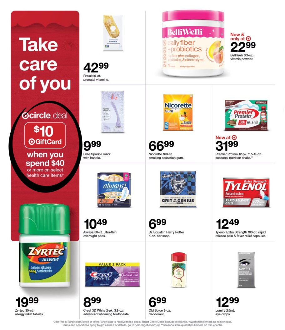 page from Target ad