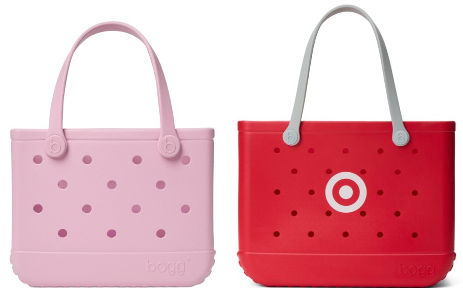 Target bogg bags in pink and red