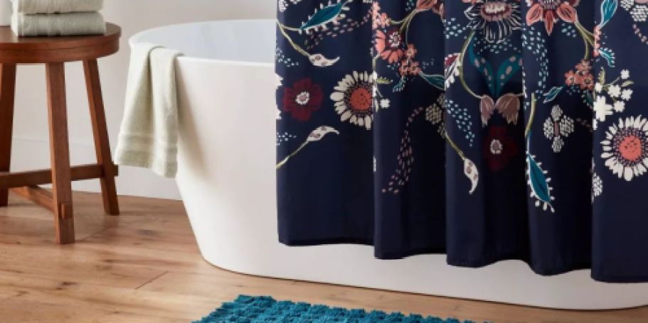 40% Off Target Bathroom Accessories – Shower Bundle Set Only $15 (Includes Curtain & Rug!)