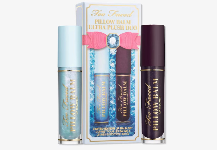 Too Faced Limited Edition Pillow Balm Ultra Plush Duo stock photo