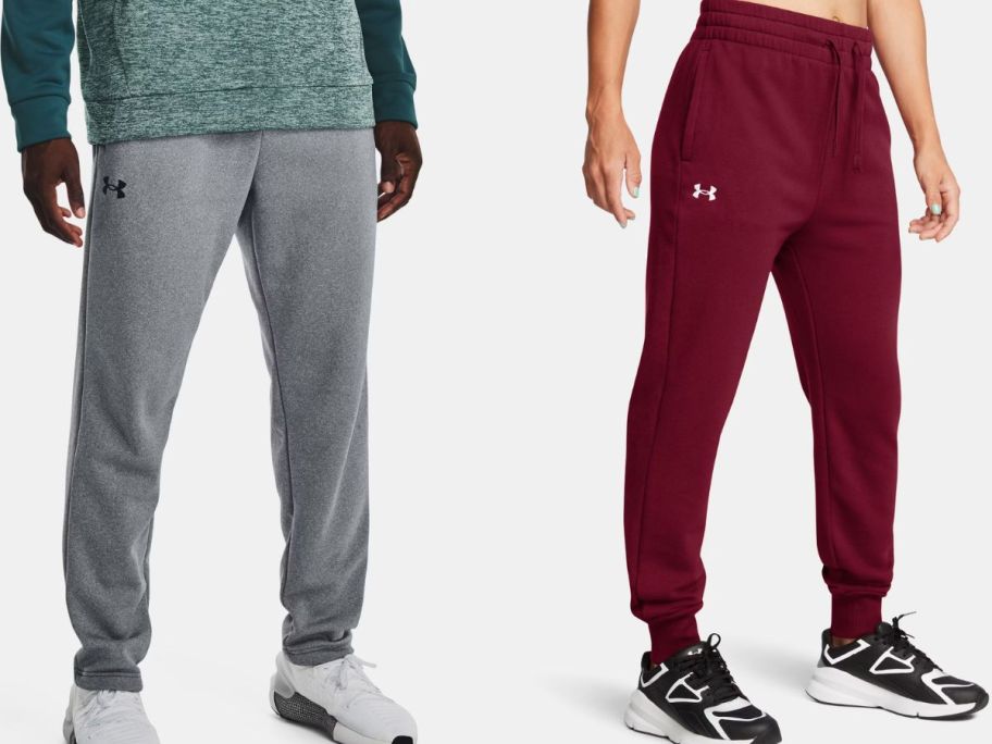 AStock images of under armour men's and women's fleece joggers