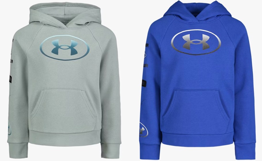 green and blue under armour hoodies