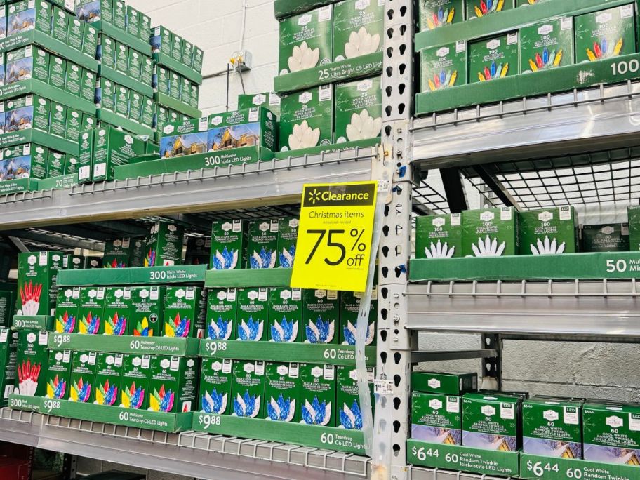 Christmas Lights on clearance at Walmart