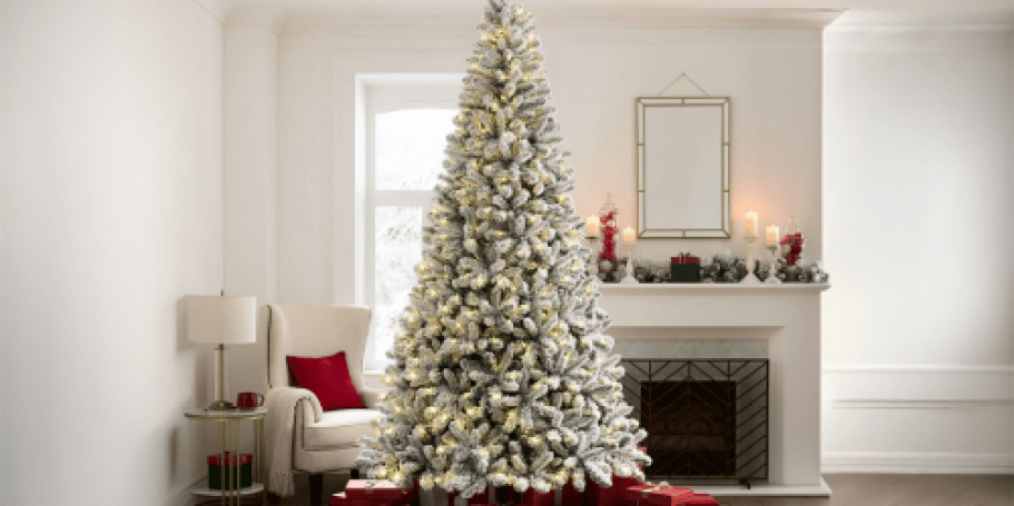 Walmart Christmas Tree Clearance | 9′ Pre-Lit Flocked Pine Just $99 Shipped (Reg. $292)