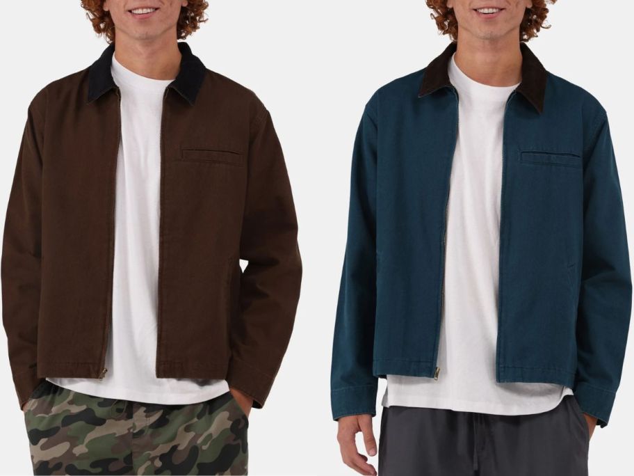 Stock images of two No Boundaries Men's Twill Jacket