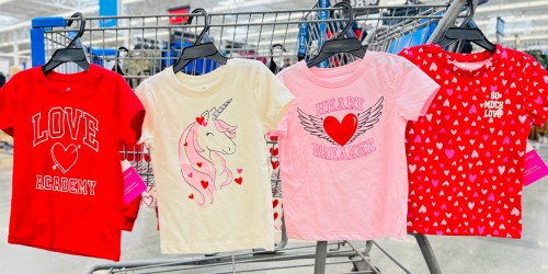 NEW Walmart Valentine’s Day Kids Clothing from $5.98