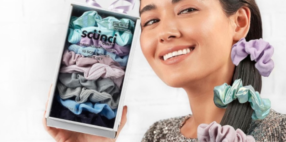 Scunci by Conair Scrunchie Hair Tie 10-Piece Gift Set Just $4.73 on Amazon (Reg. $8)