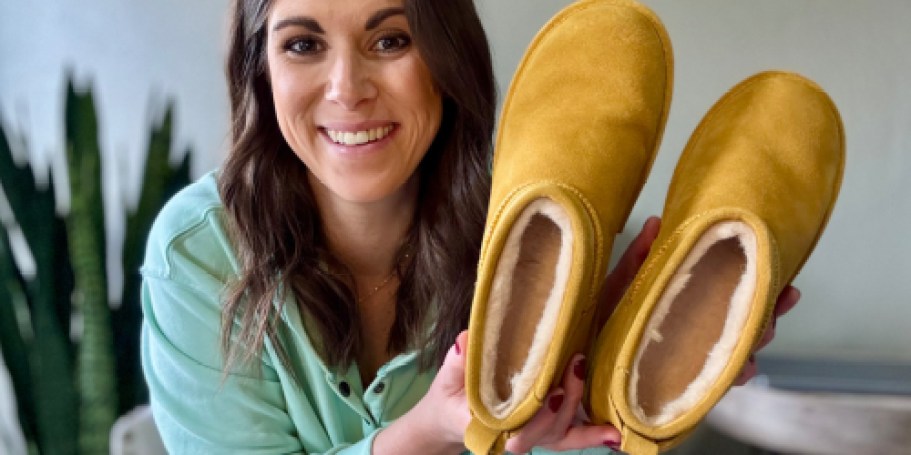 Bearpaw Women’s Suede Rain-Repellent Booties Only $39.99 Shipped (Reg. $75)