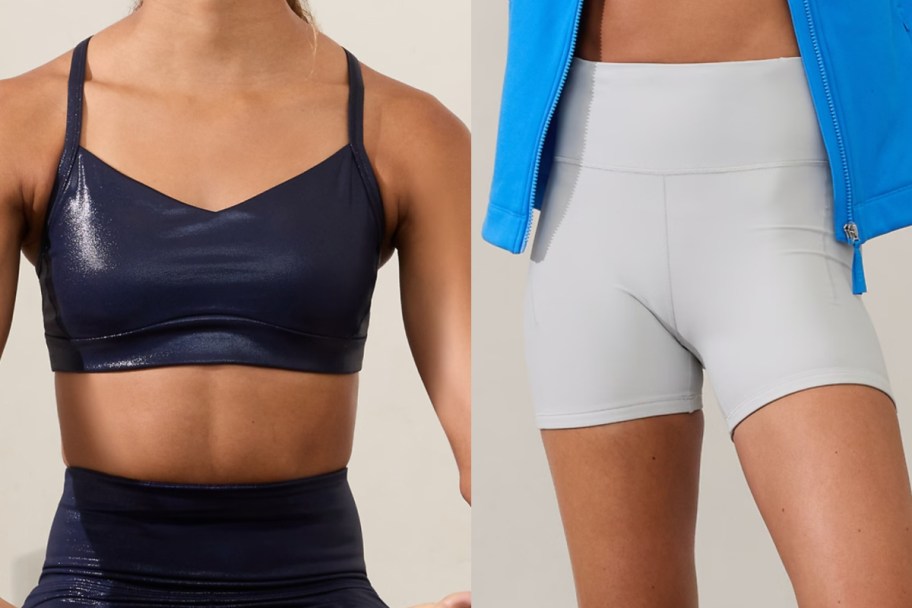 athleta sports bra and shorts