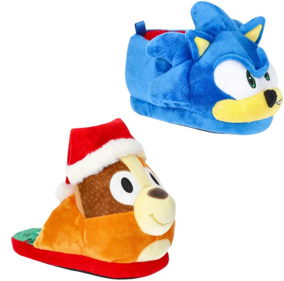 chili and sonic house slippers stock image