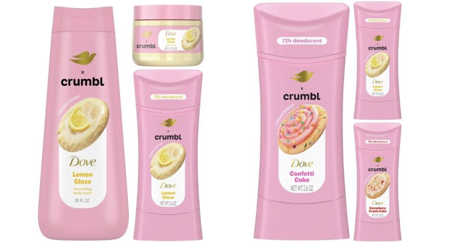 dove x crumbl set stock images