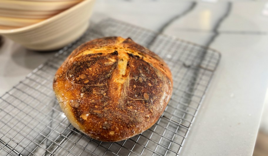 finished loaf of sour dough