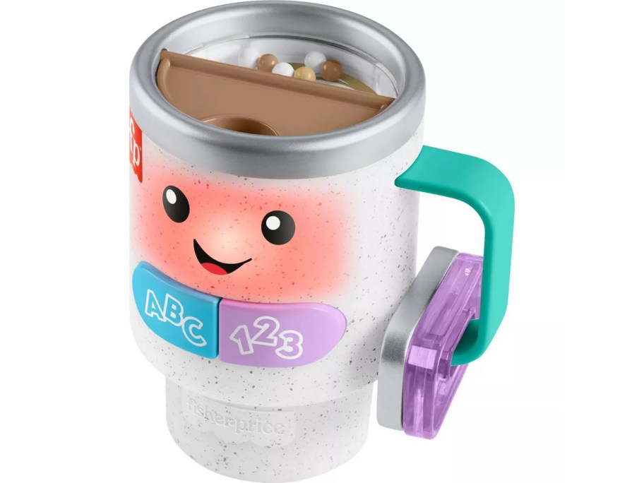 gray kids fisher price coffee mug toy