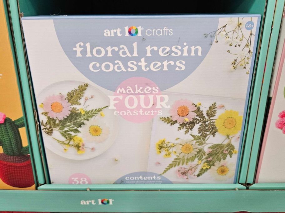 Art 101 Crafts Floral Resin Coasters Kit in store