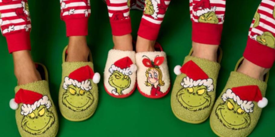 Christmas Slippers Only $5.98 on Walmart.online | Grinch, Santa, Reindeer, & More