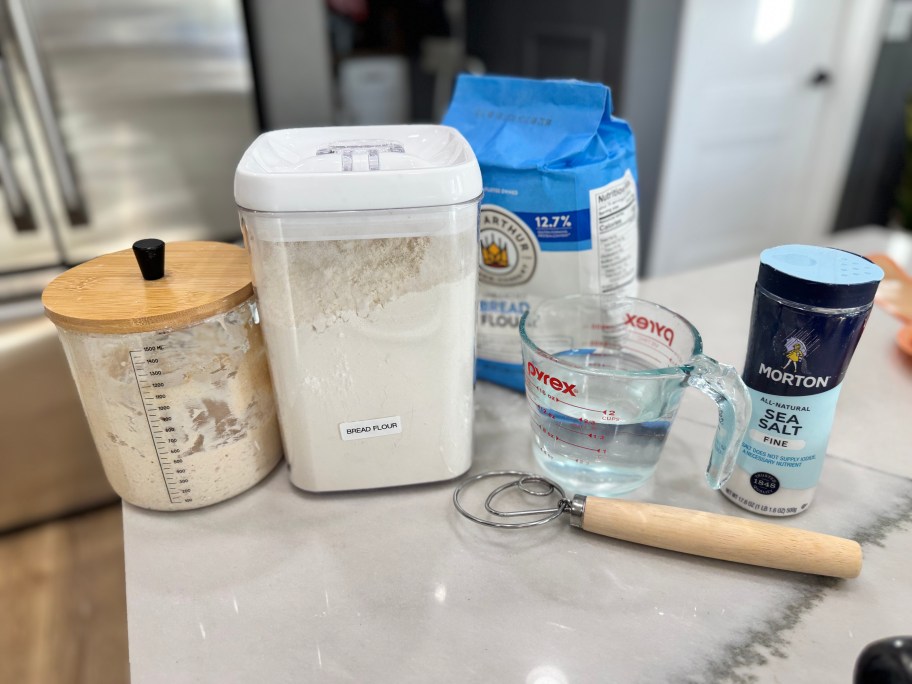 ingredients to make sourdough