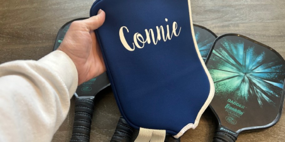 Personalized Pickleball Paddle Cover Only $15 Shipped