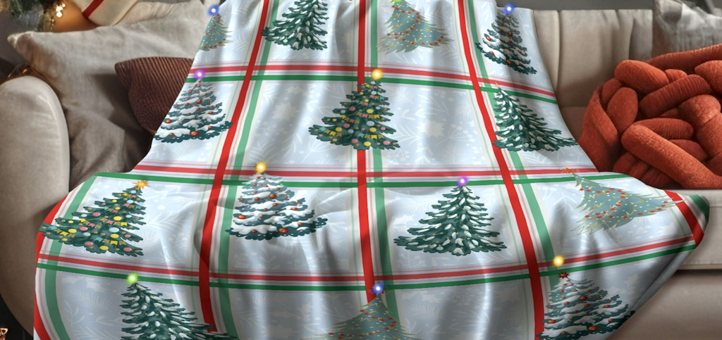 LED Christmas blanket