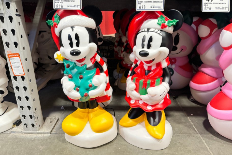 mickey and minnie christmas decor in store