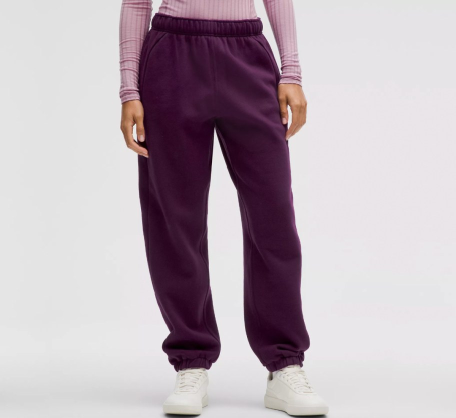 eggplant joggers