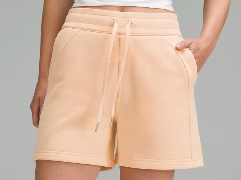 peach scuba shorts