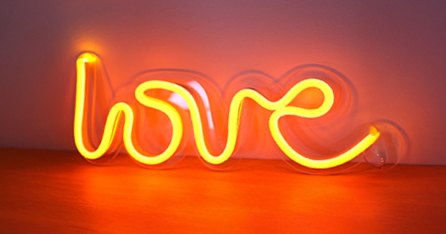 neon love sign