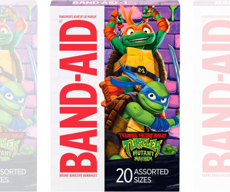 ninja turtles band aids box stock image