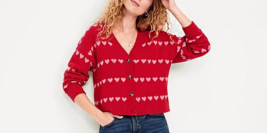 50% Off Old Navy Women’s Sweaters (Including Fun Valentine’s Styles) – Today Only!