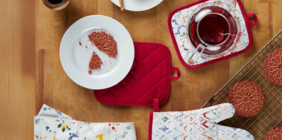 Mainstays 5-Piece Oven Mitt Set ONLY $4 on Walmart.online