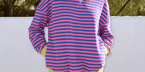 Women’s Oversized Striped Sweatshirt Just $12.75 on Amazon (Reg. $24)