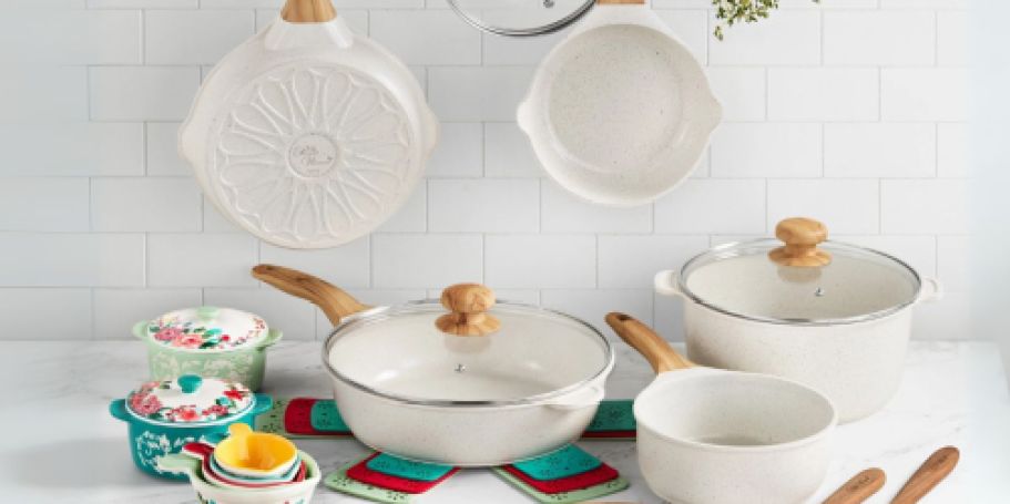 The Pioneer Woman Cookware 30-Piece Set Only $79.88 Shipped on Walmart.online (Reg. $160)