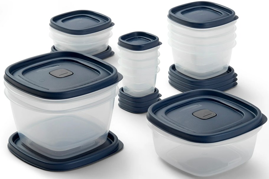 rubbermaid containers with blue lids 