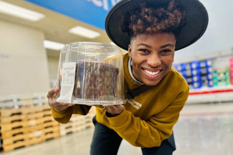 cam holding colossal cupcake