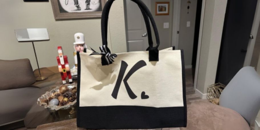 Initial Canvas Tote Bags Only $7.99 Shipped w/ Amazon Prime – Cute Mother’s Day Gift Idea!