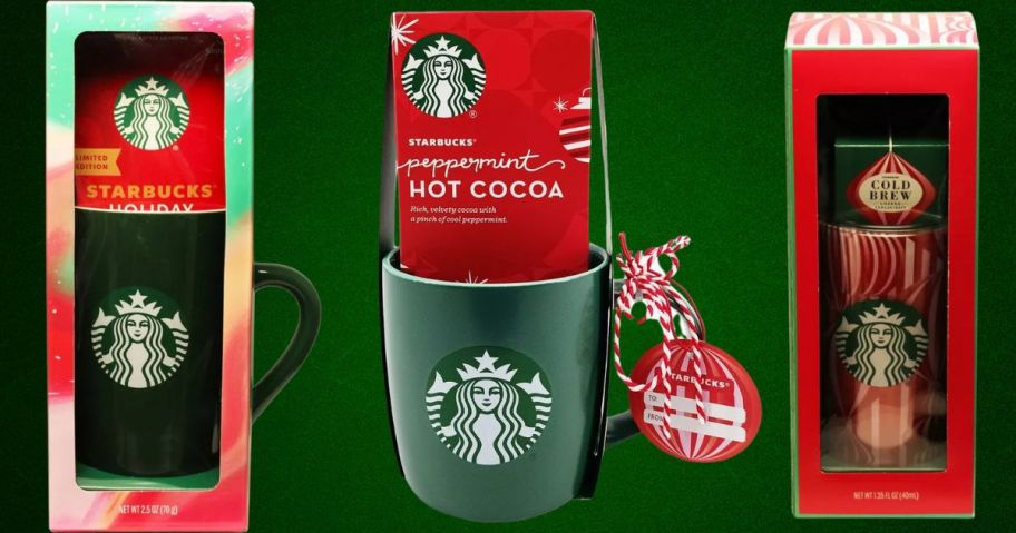 starbucks gift sets stock images