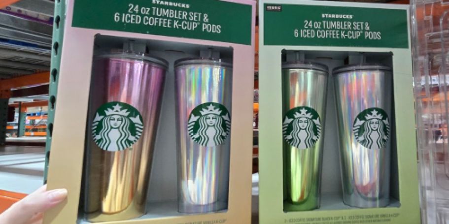 Starbucks Tumbler Gift Set $24.99 at Costco | Includes 2 Tumblers & 6 Iced Coffee K-Cups!