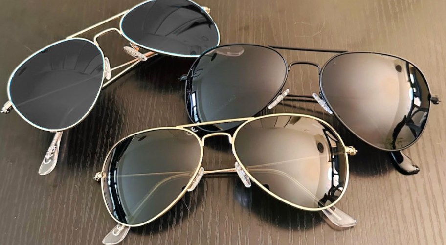 Classic Aviator Sunglasses 3-Pack Just $8.99 Shipped for Amazon Prime Members