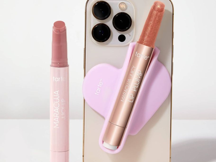 tarte lip glosses and phone