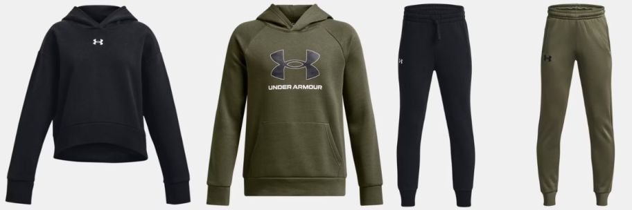 two under armour hoodies and two under armour joggers