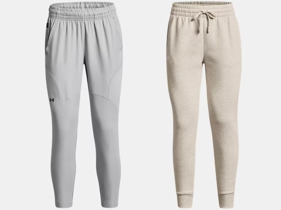 under armour gray and tan pants 