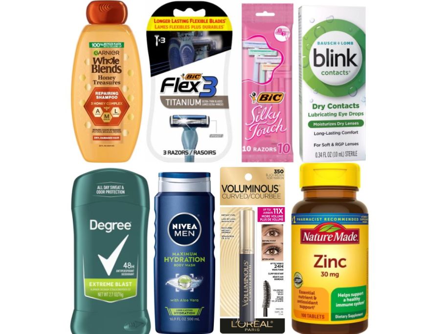 walgreens personal care items on white background