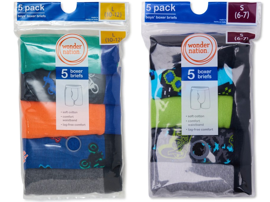 two packs of boys wonder nation underwear 