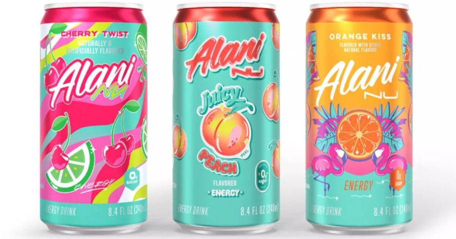 3 cans of Alani Energy Drink