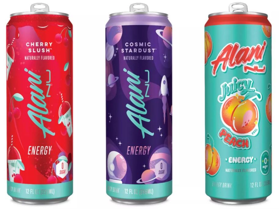 3 cans of Alani Energy Drink