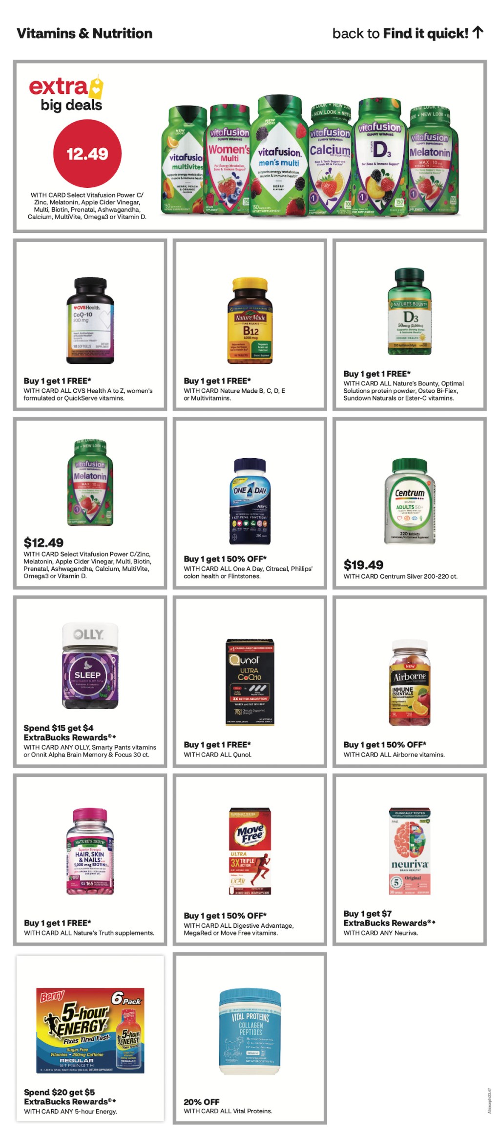 page from CVS ad